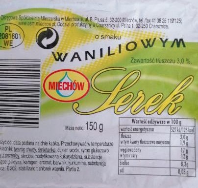 Zdjęcia - Serek o smaku waniliowym OSM Miechów