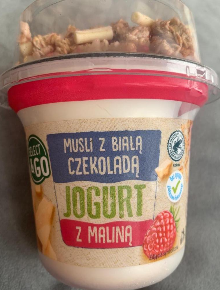 Zdjęcia - Musli z białą czekoladą jogurt z maliną Select&Go