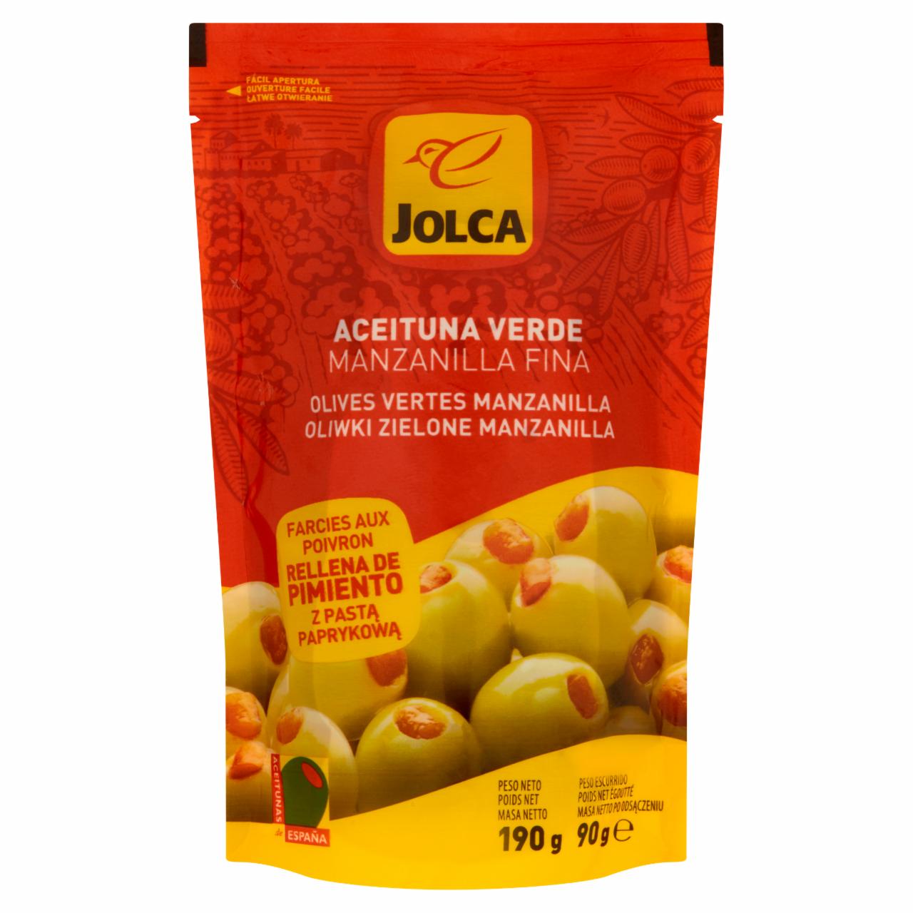 Zdjęcia - Jolca Oliwki zielone manzanilla z pastą paprykową 190 g