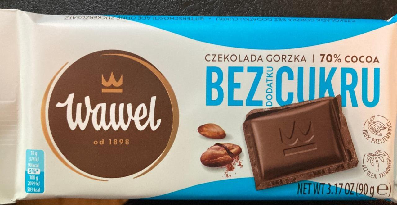 Zdjęcia - Gorzka 70% cocoa bez dodatku cukru 100% smaku Wawel
