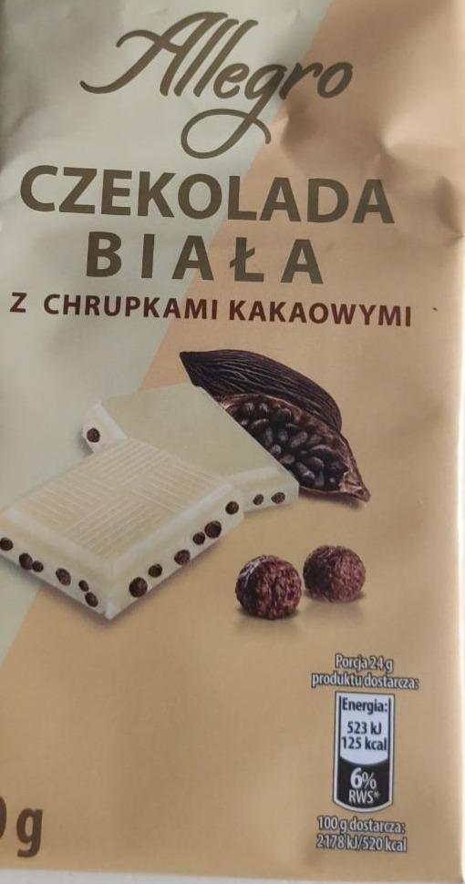 Zdjęcia - Czekolada biała z chrupkami kakaowymi Allegro