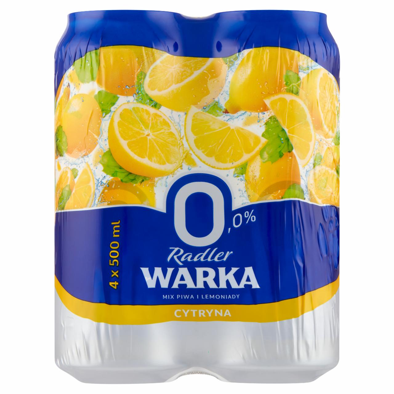 Zdjęcia - Warka Radler Piwo bezalkoholowe z lemoniadą o smaku cytrusowym 4 x 500 ml