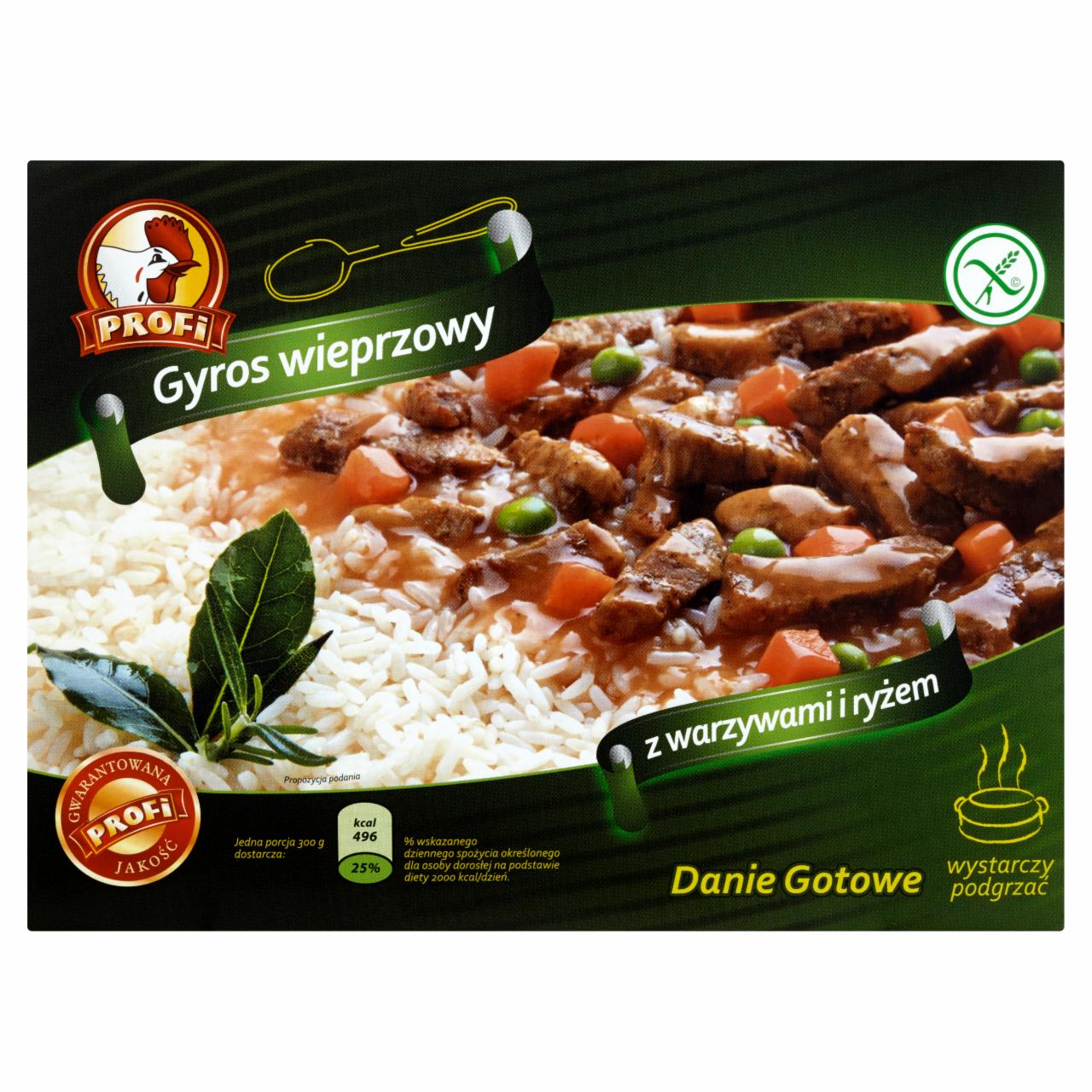 Zdjęcia - Profi Gyros wieprzowy z warzywami i ryżem 300 g