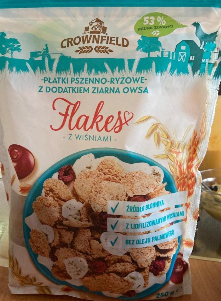 Zdjęcia - Flakes płatki pszenno-ryżowe z wiśniami Crownfield