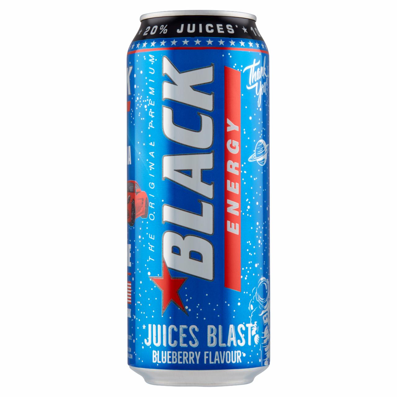 Zdjęcia - Black Energy Juices Blast Gazowany napój energetyzujący o smaku jagodowym 500 ml