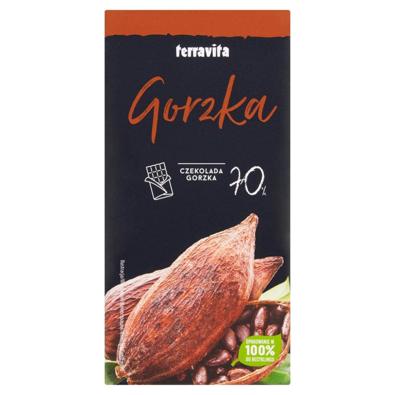 Zdjęcia - Terravita Czekolada pełna gorzka 90 g