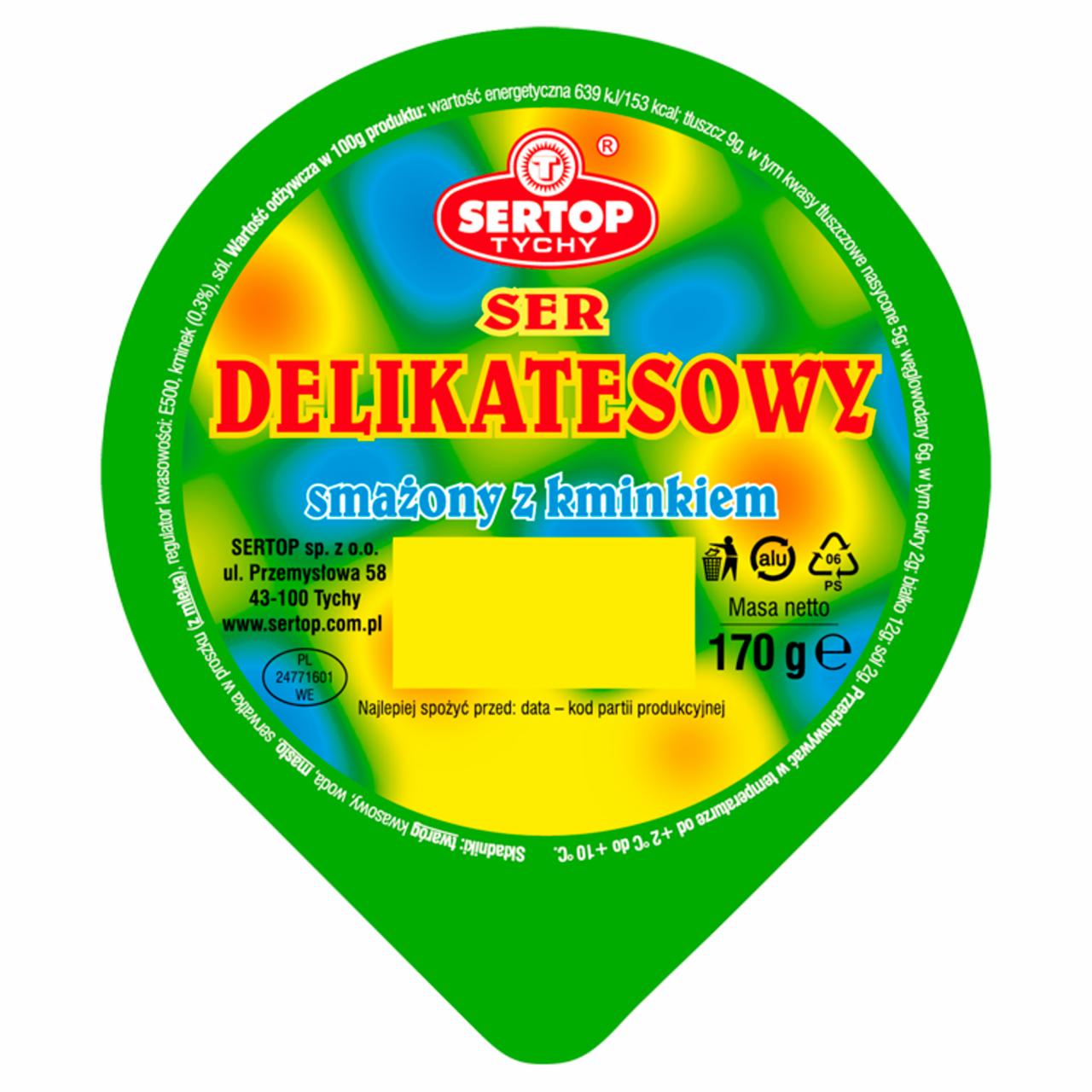 Zdjęcia - Sertop Tychy Ser delikatesowy smażony z kminkiem 170 g