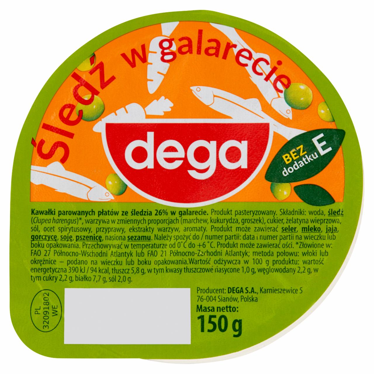 Zdjęcia - Dega Śledź w galarecie 150 g