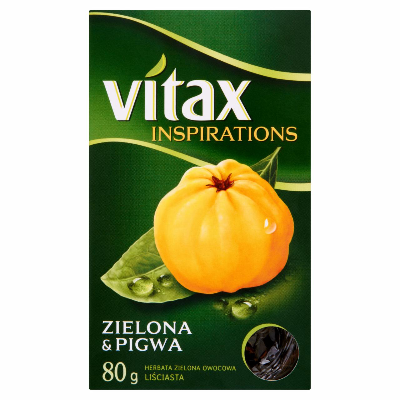 Zdjęcia - Vitax Inspirations Zielona and Pigwa Herbata zielona owocowa liściasta 80 g