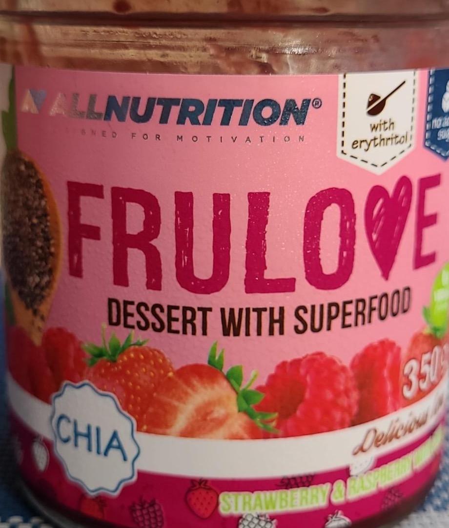 Zdjęcia - Frulove dessert with superfood Chia Strawberry & Raspberry Allnutrition