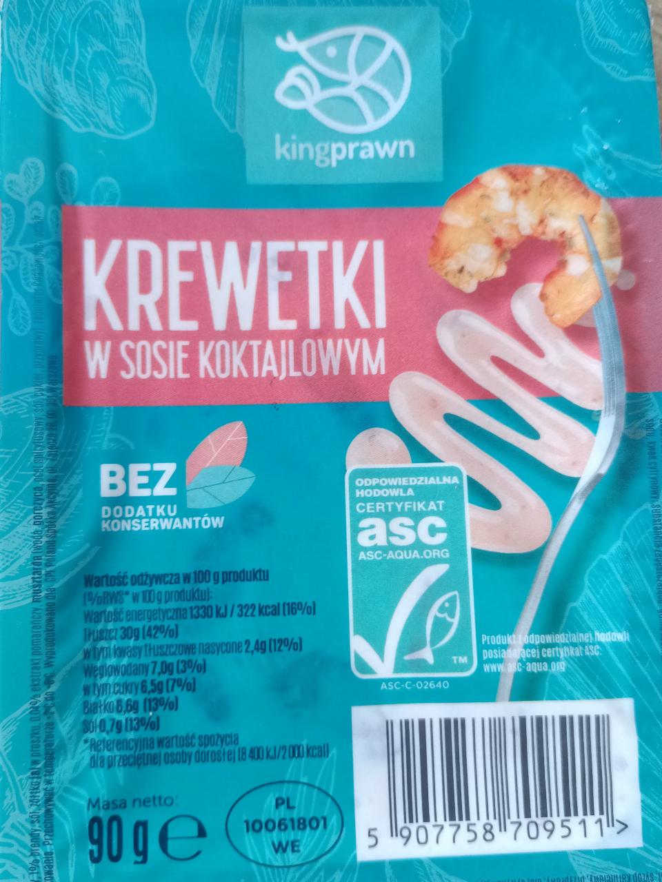 Zdjęcia - Krewetki w sosie koktajlowym kingprawn