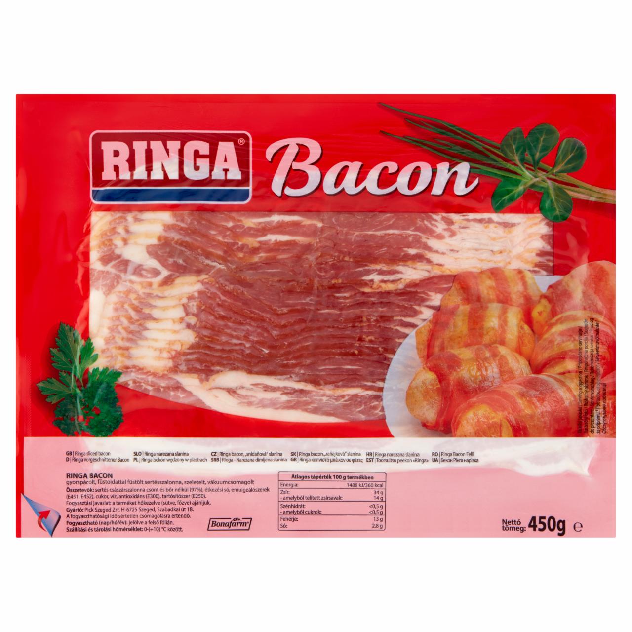 Zdjęcia - Ringa Bekon wędzony w plastrach 0,45 kg