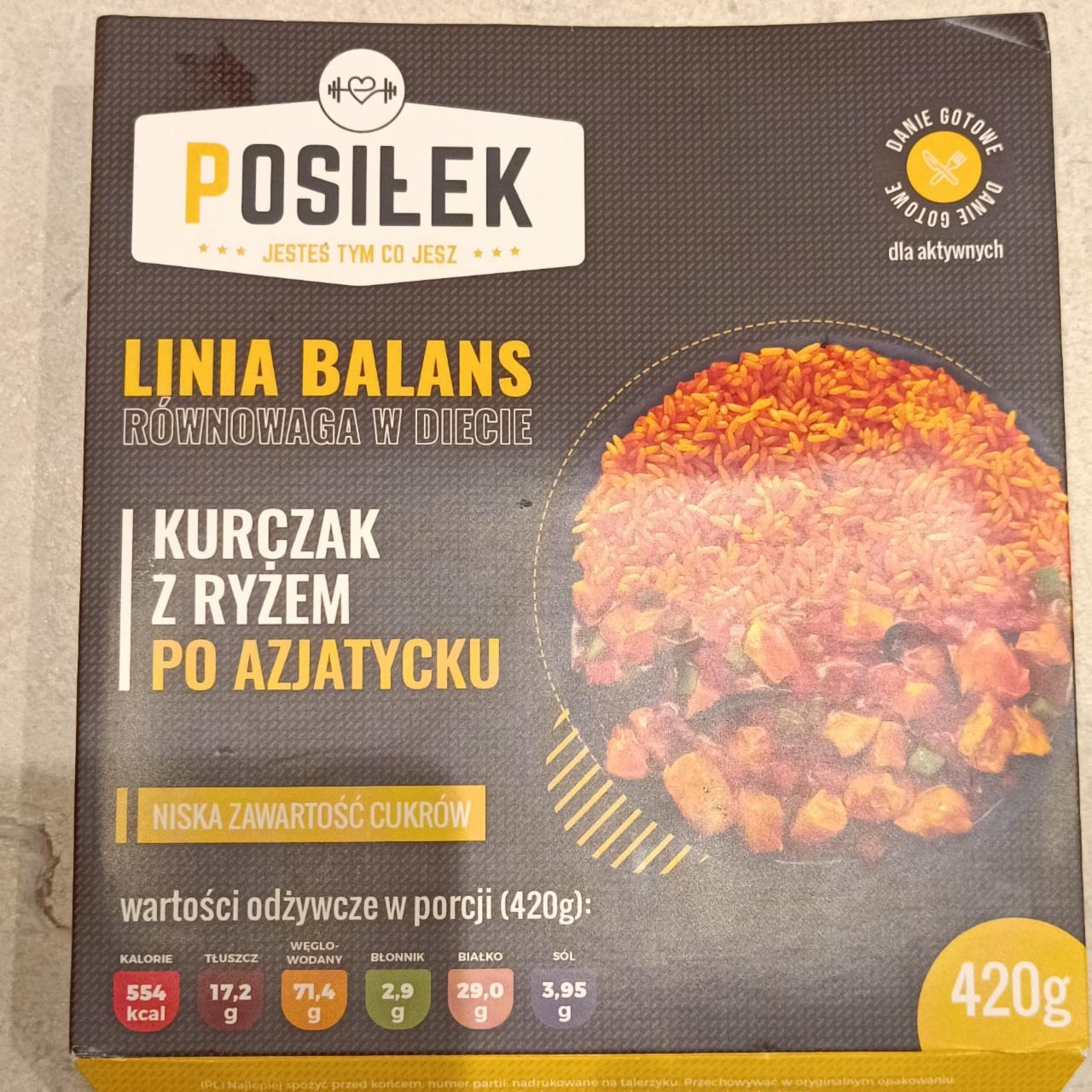 Zdjęcia - Kurczak z ryżem po aziatycku Posiłek