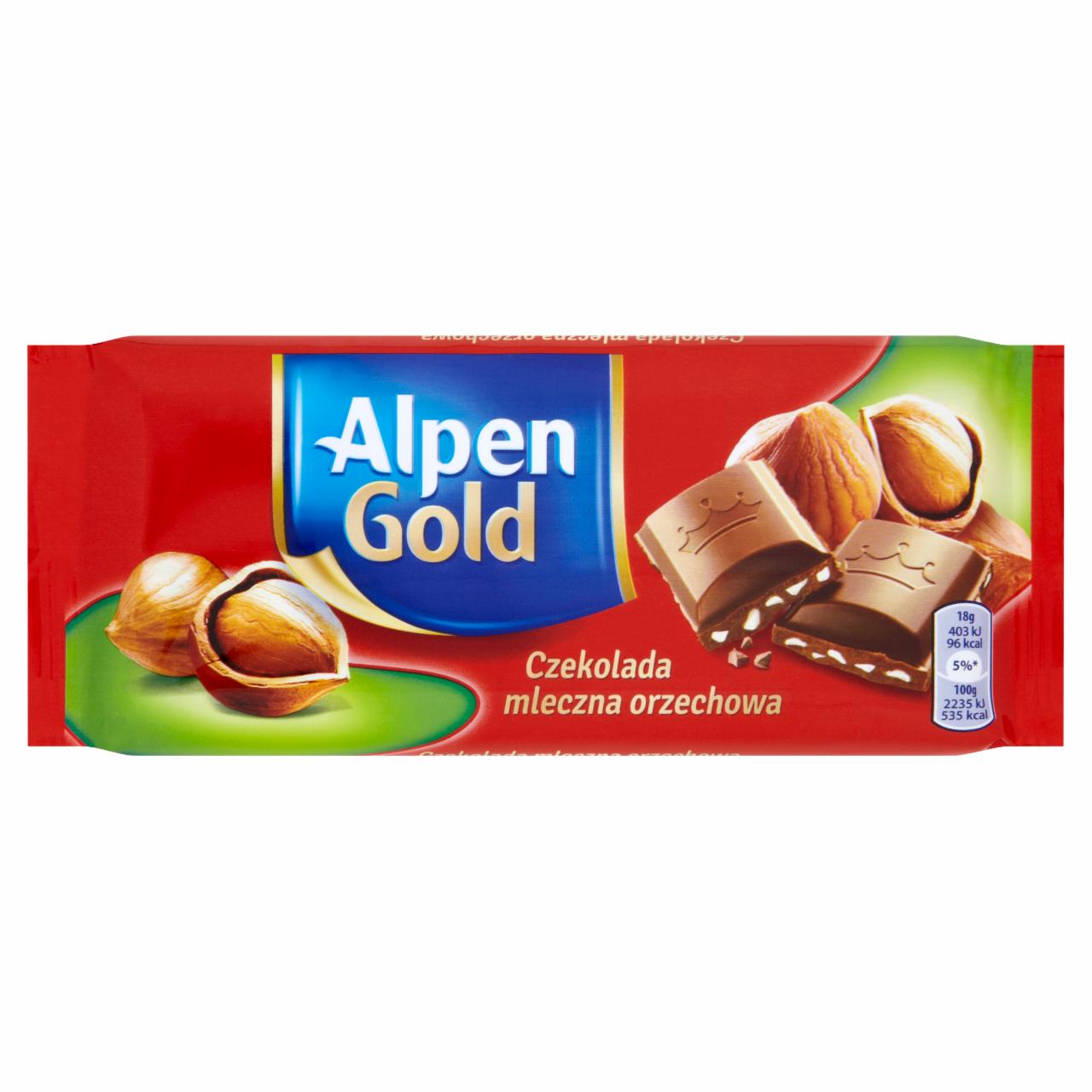 Zdjęcia - Alpen Gold Czekolada mleczna orzechowa 90 g