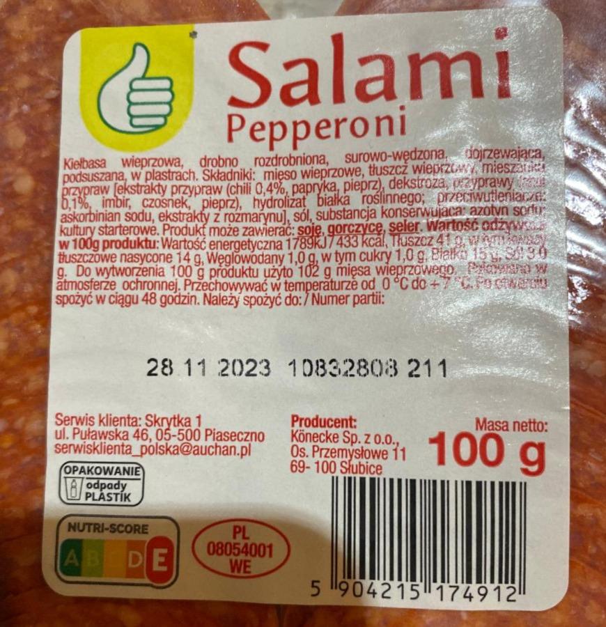 Zdjęcia - Salami Pepperoni Auchan