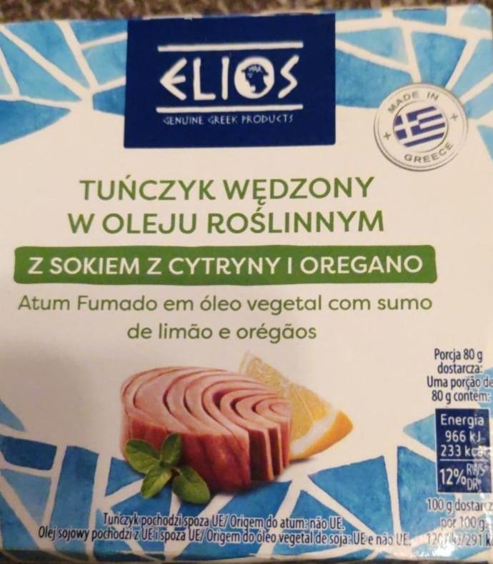 Zdjęcia - Tuńczyk wędzony w oleju roślinnym z sokiem cytryny i oregano Elios