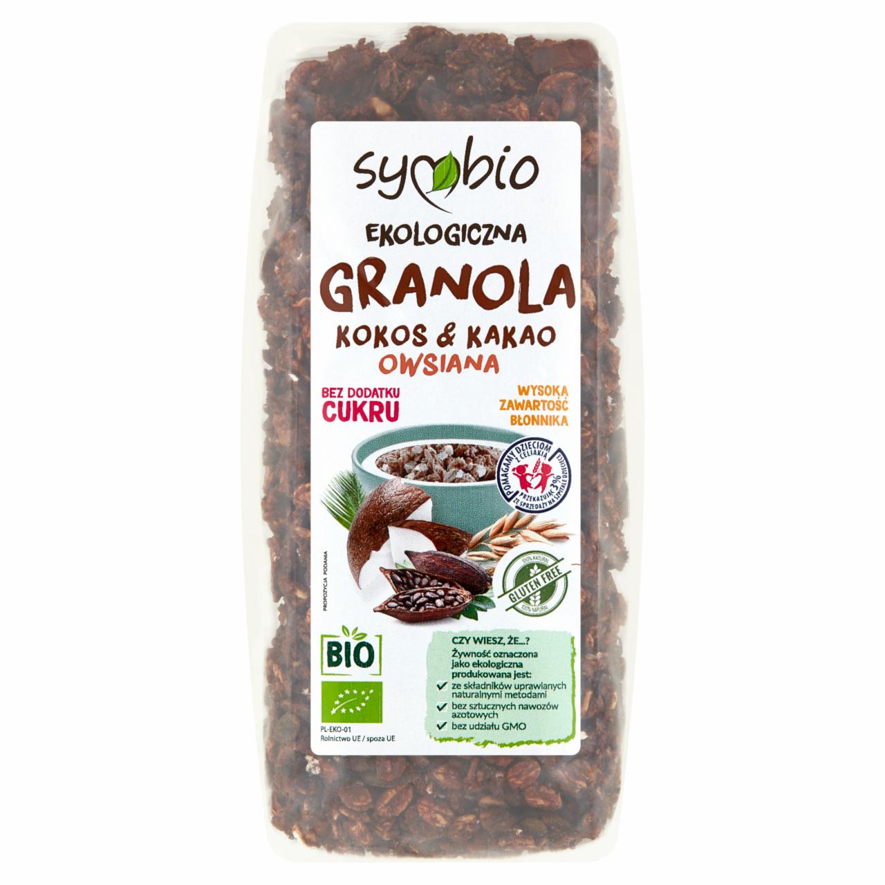 Zdjęcia - Symbio Ekologiczna granola owsiana kokos & kakao 350 g