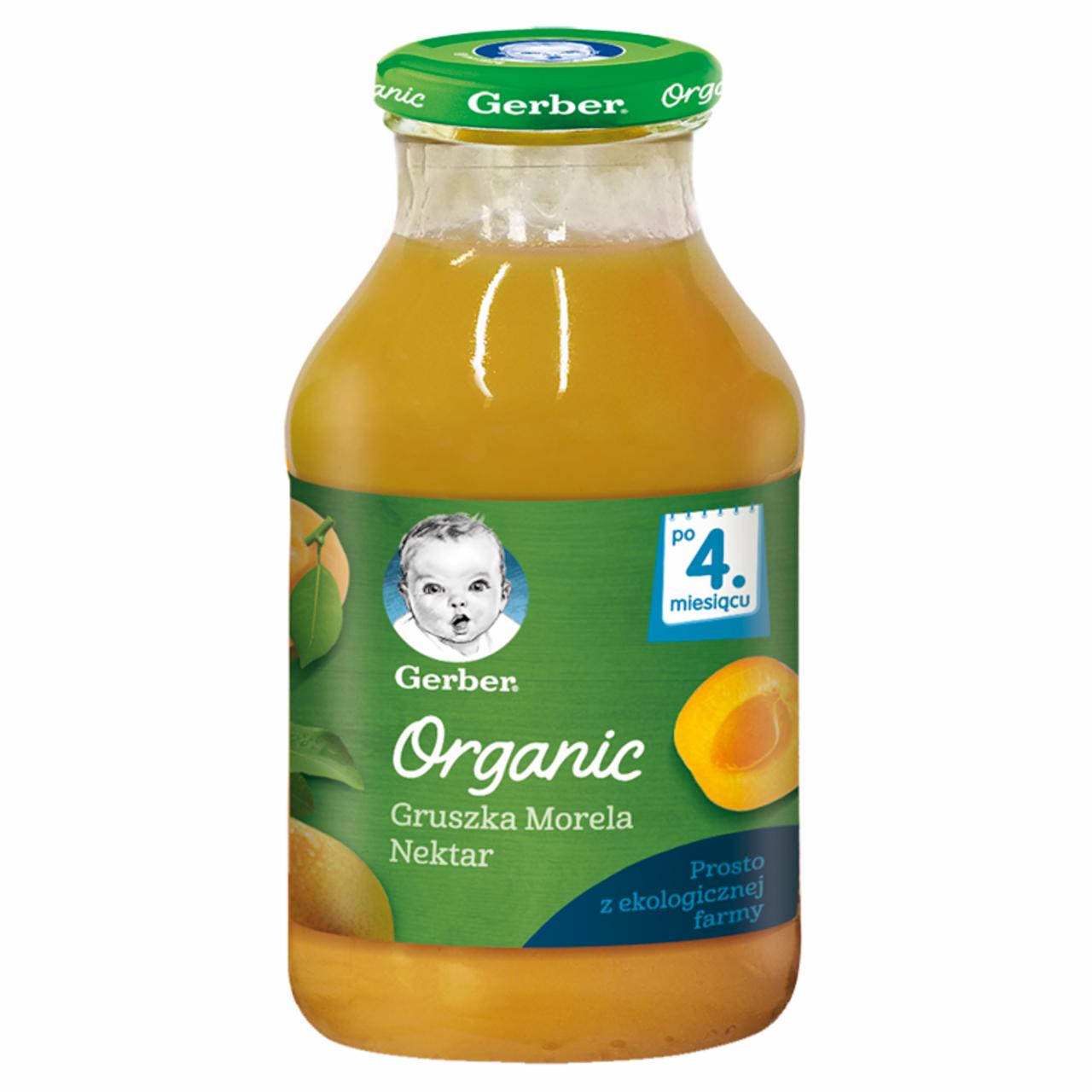 Zdjęcia - Gerber Organic Nektar gruszka morela dla niemowląt po 4. miesiącu 200 ml