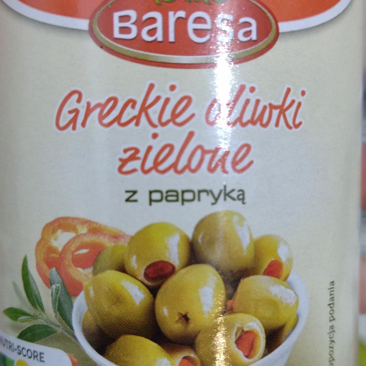 Zdjęcia - Greckie oliwki zielone z papryką Baresa