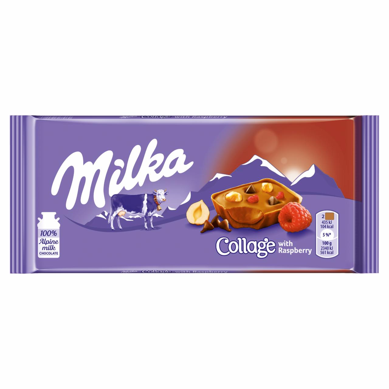 Zdjęcia - Milka Wyrób cukierniczy Collage with Raspberry 93 g