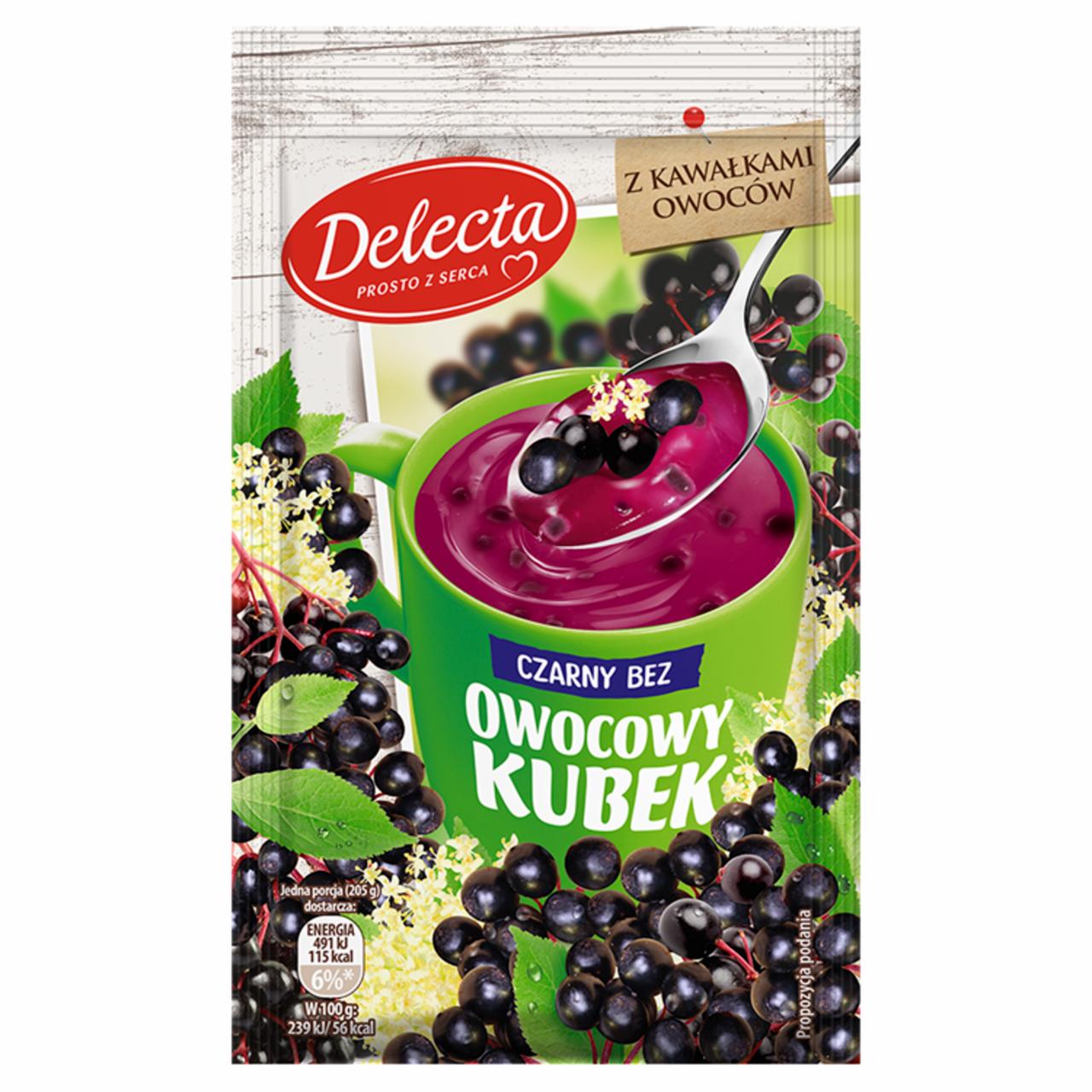 Zdjęcia - Delecta Owocowy kubek Kisiel o smaku czarnego bzu 30 g