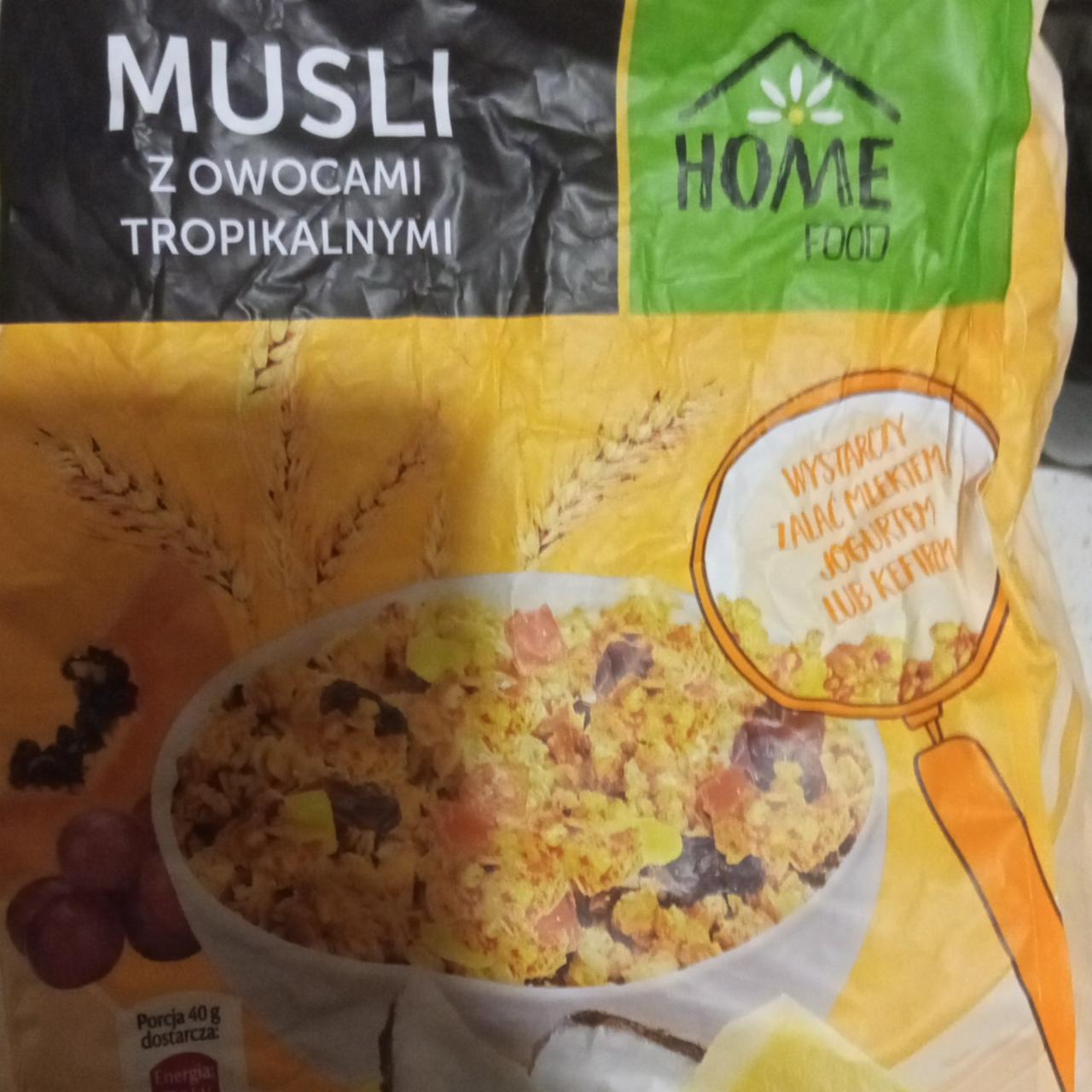 Zdjęcia - Musli z owocami tropikalnymi Home food