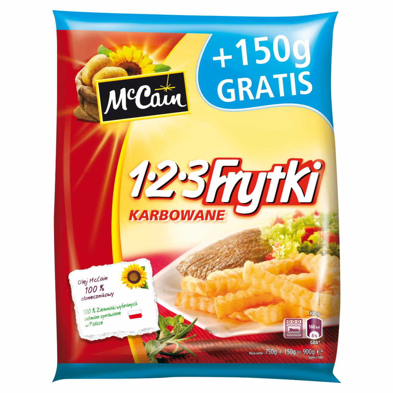 Zdjęcia - McCain 1.2.3 Frytki karbowane 900 g