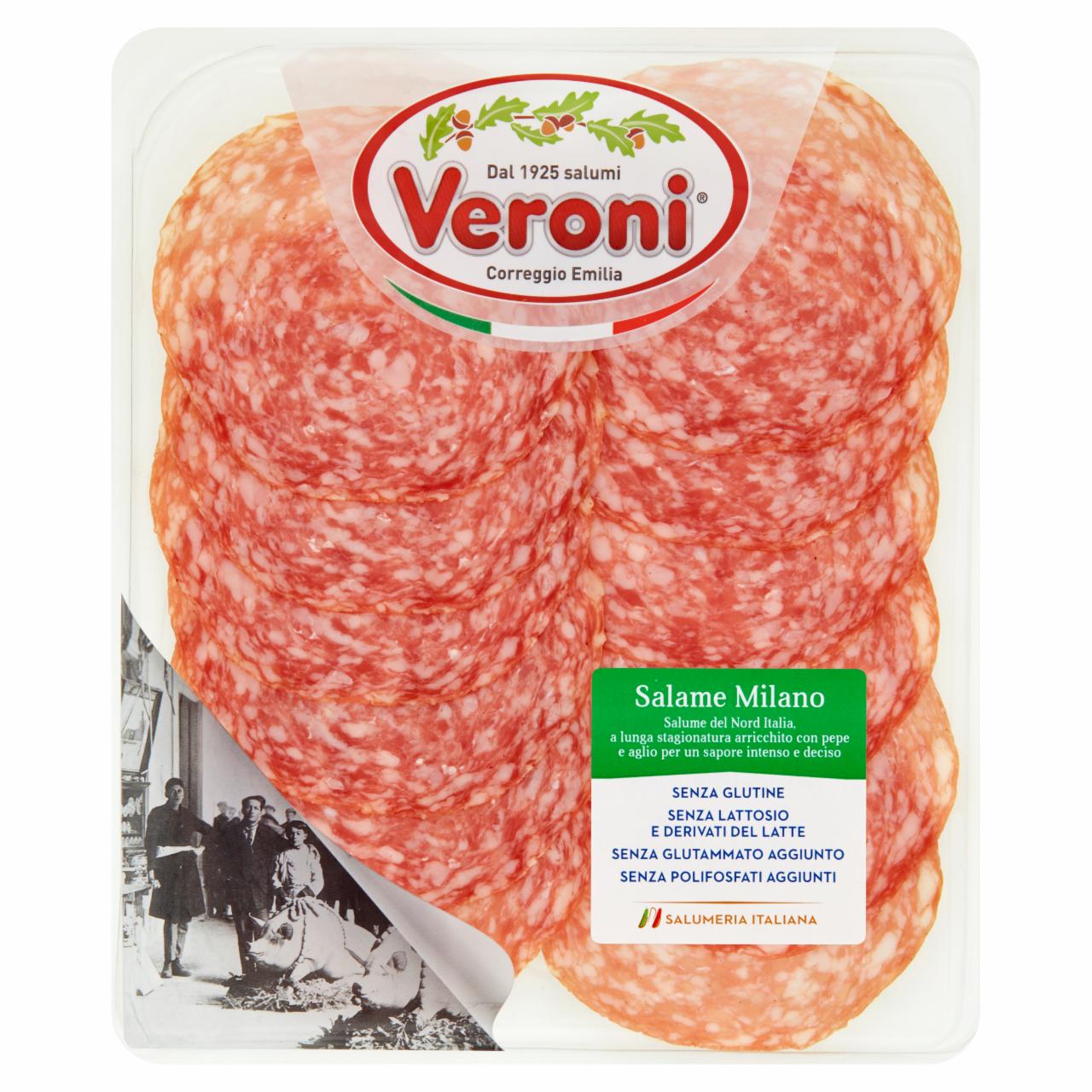 Zdjęcia - Veroni Salame Milano Kiełbasa wieprzowa 0,080 kg