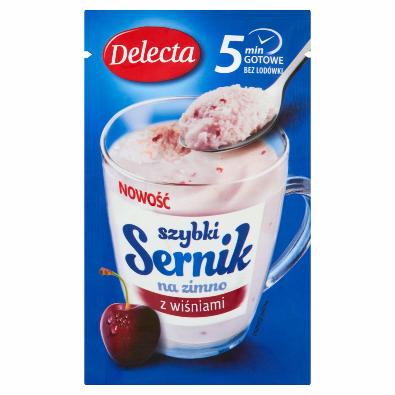 Zdjęcia - Delecta Szybki sernik na zimno z wiśniami 38 g