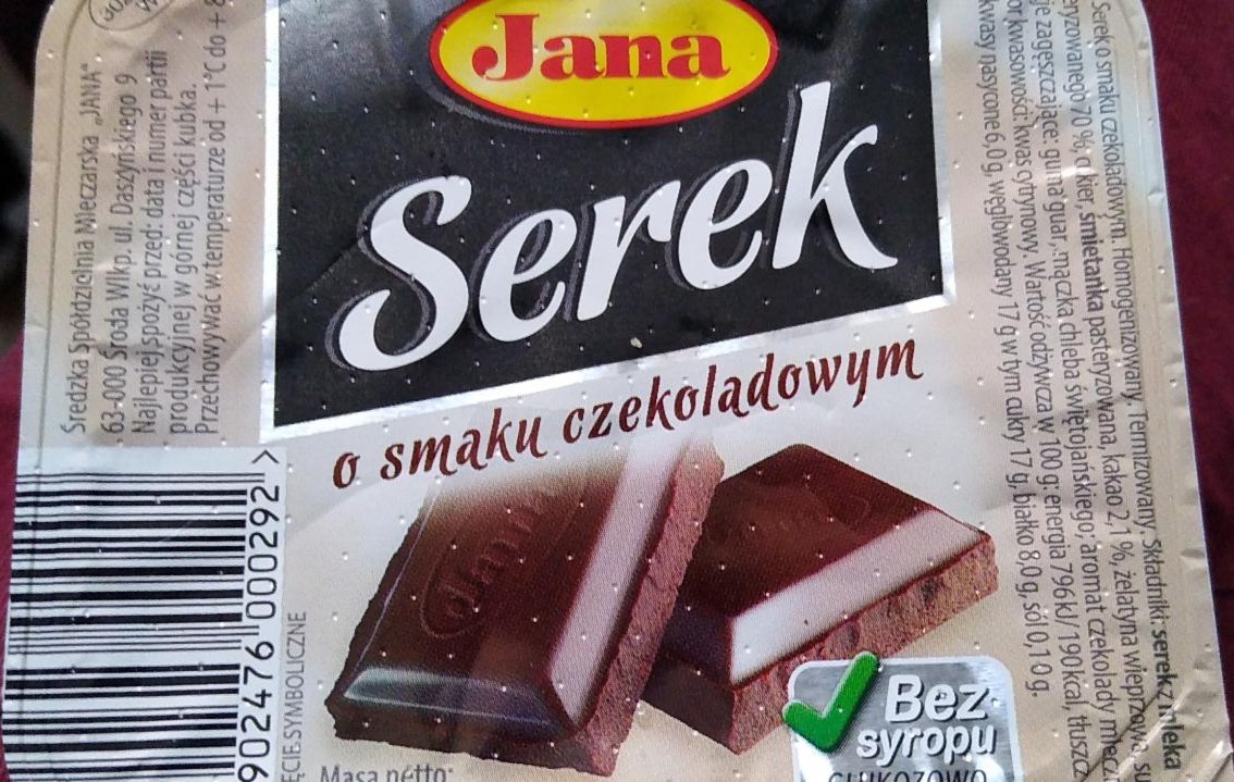 Zdjęcia - Serek o smaku czekoladowym Jana
