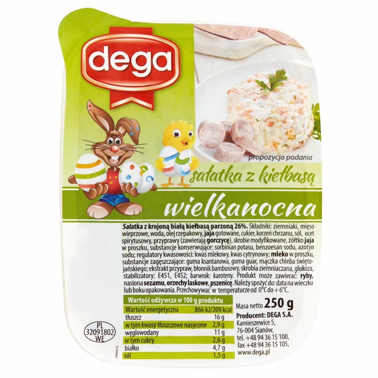 Zdjęcia - Dega Sałatka z kiełbasą wielkanocna 250 g