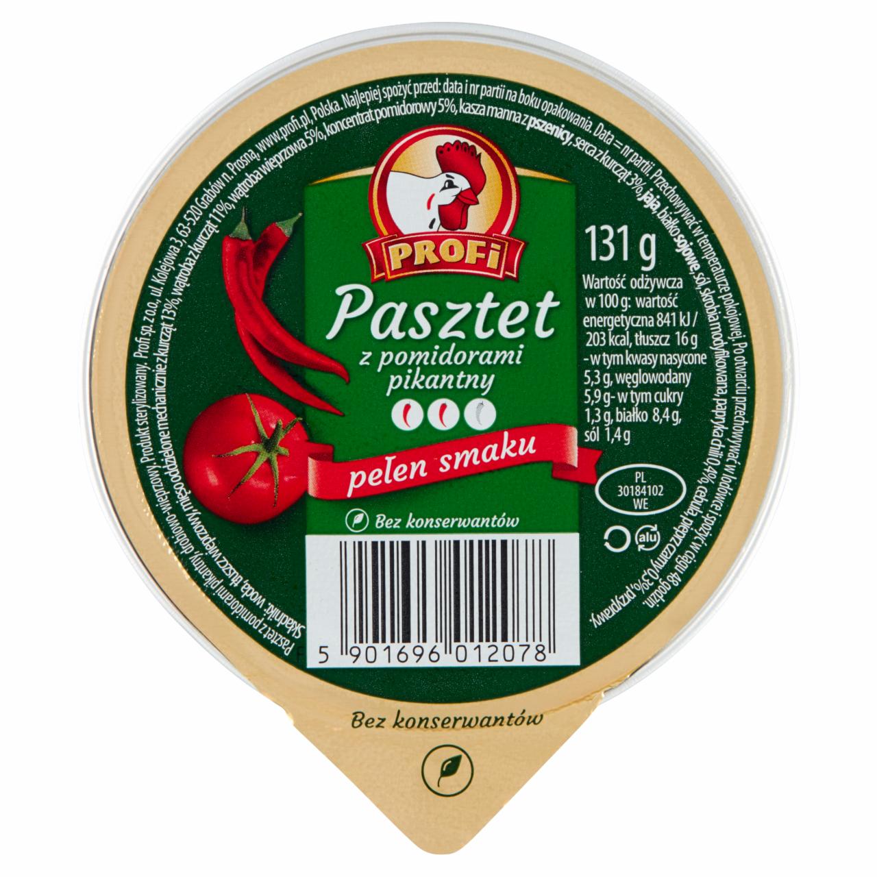 Zdjęcia - Profi Pasztet z pomidorami pikantny 131 g
