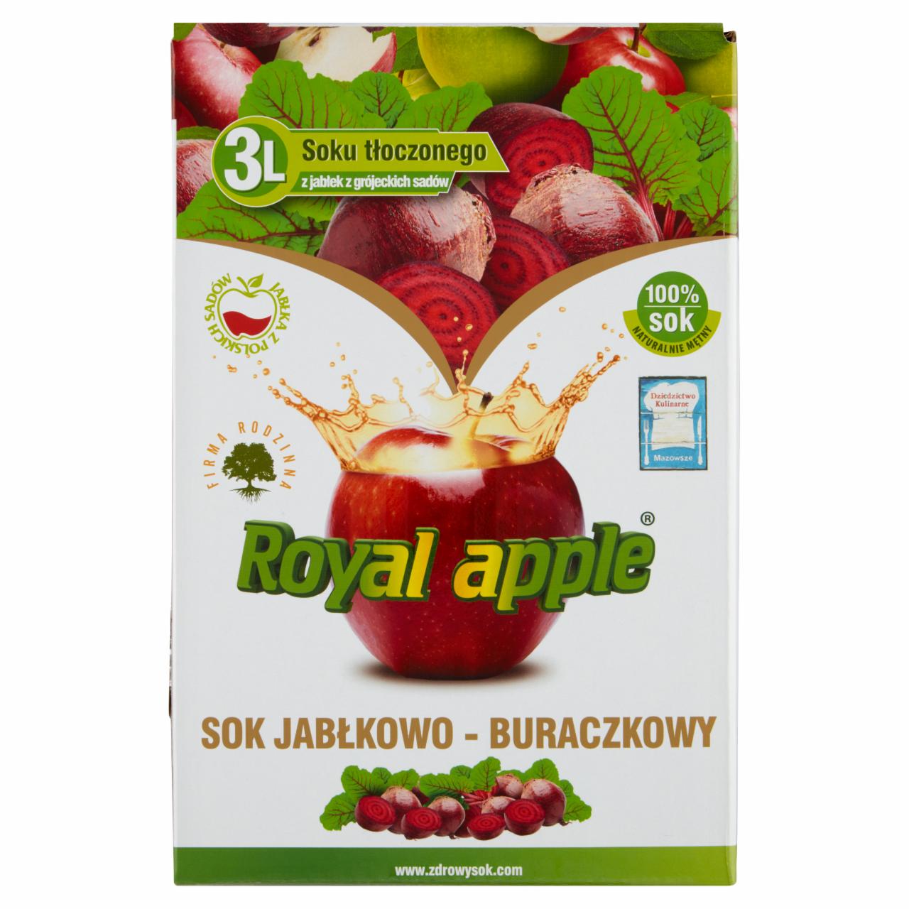 Zdjęcia - Royal apple Sok jabłkowo-buraczkowy 3 l
