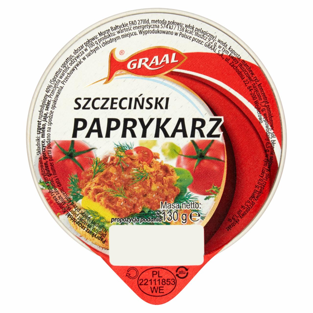 Zdjęcia - GRAAL Szczeciński paprykarz 130 g