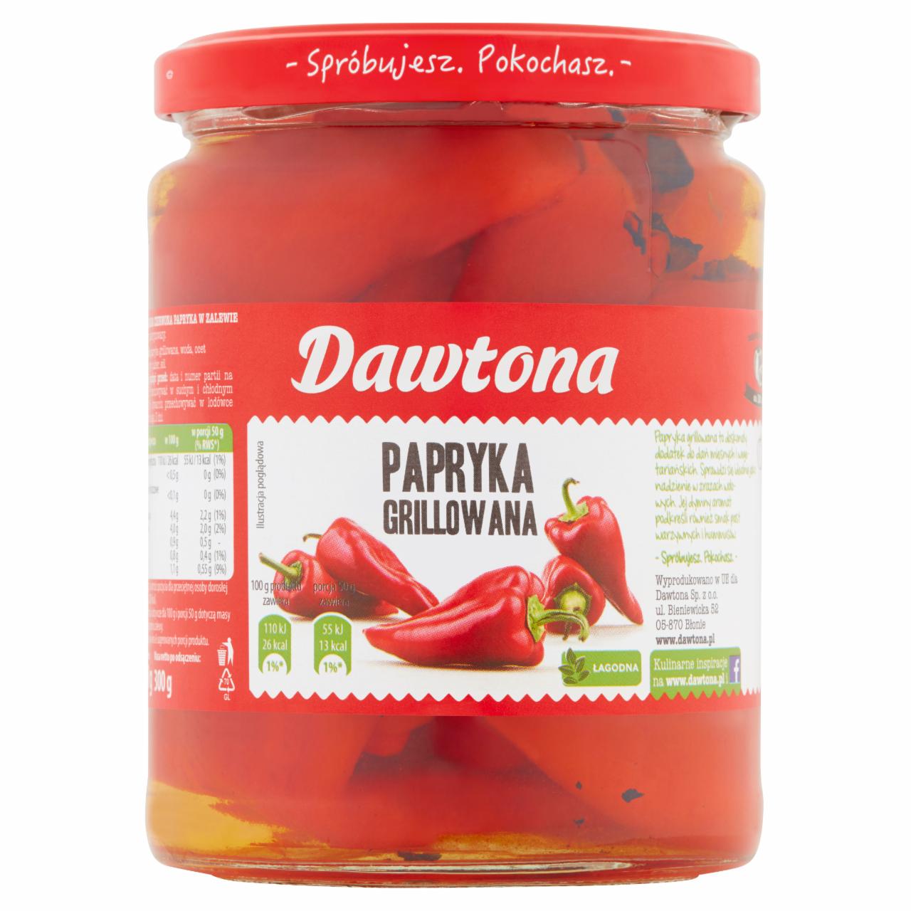 Zdjęcia - Dawtona Papryka grillowana łagodna 480 g