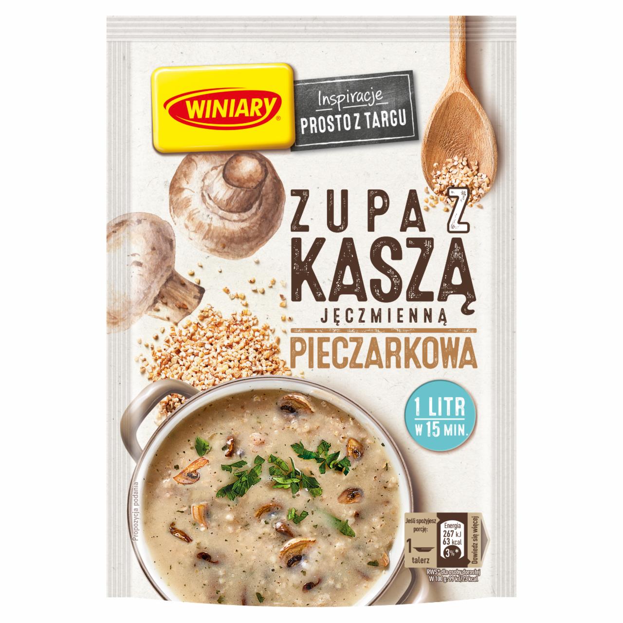 Zdjęcia - Winiary Zupa z kaszą jęczmienną pieczarkowa 75 g