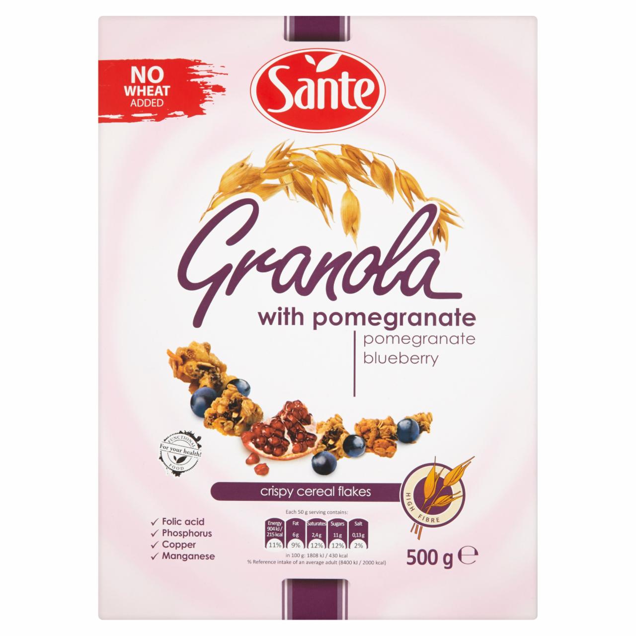 Zdjęcia - Sante Granola z granatem i jagodą 500 g