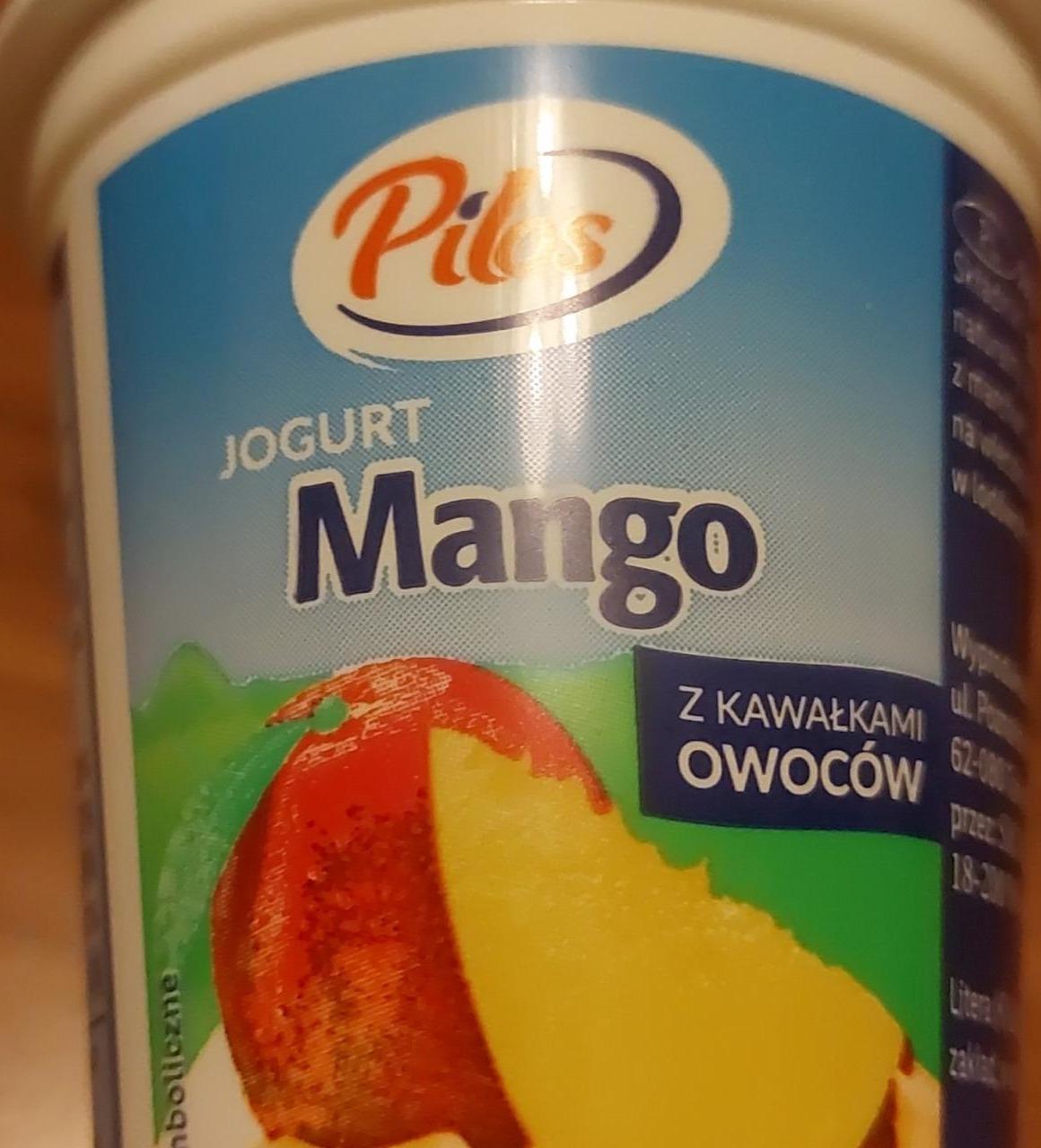 Zdjęcia - jogurt mango z kawałkami owoców Pilos
