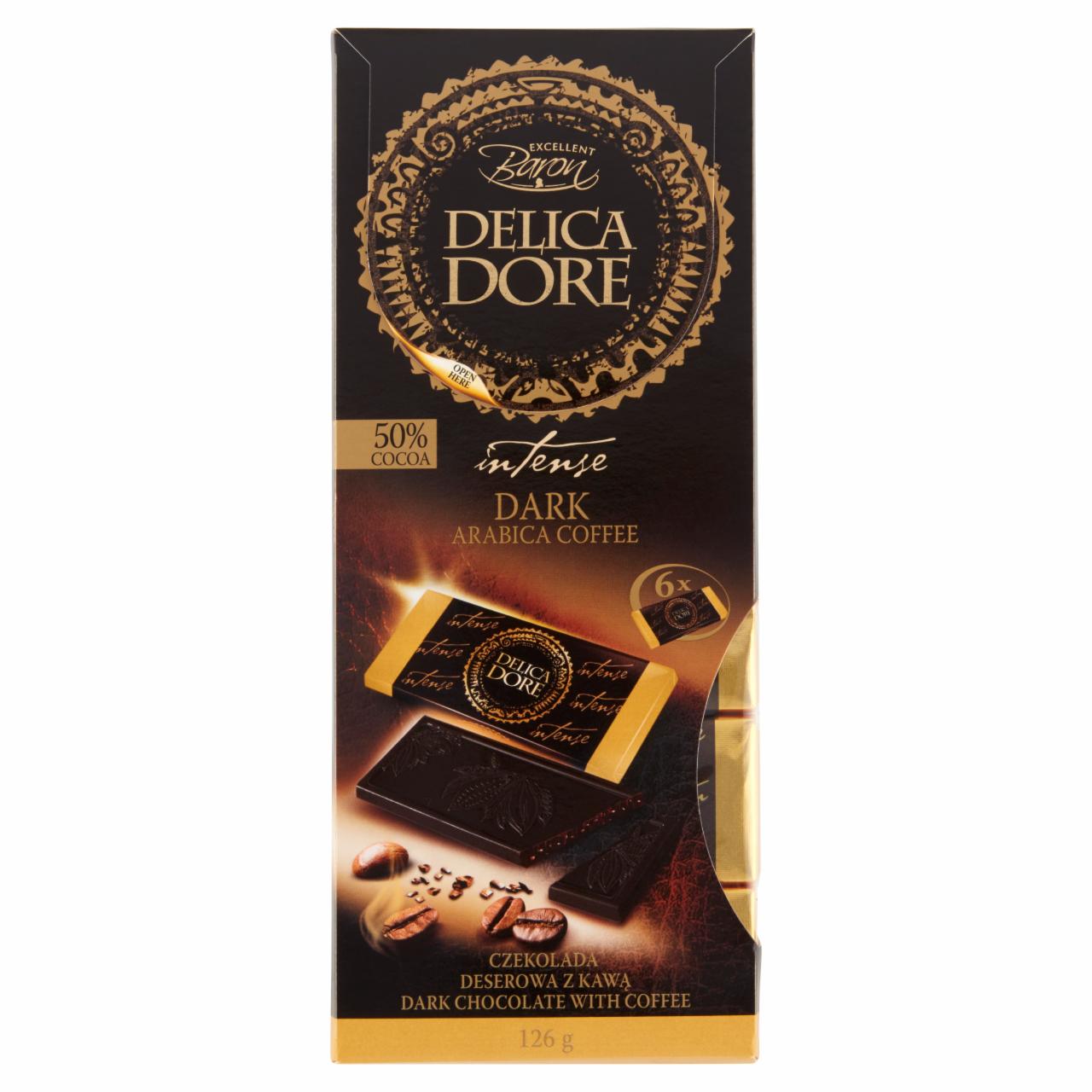 Zdjęcia - Excellent Baron Delicadore Intense Czekolada deserowa z kawą 126 g (6 x 21 g)