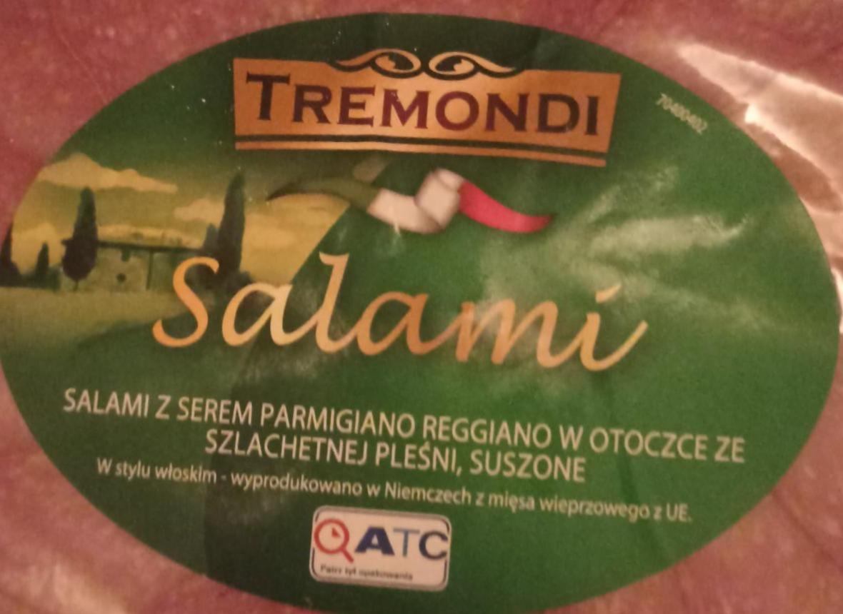 Zdjęcia - Salami z serem parmigiano reggiano w otoczce ze szlachetnej pleśni suszone Tremondi