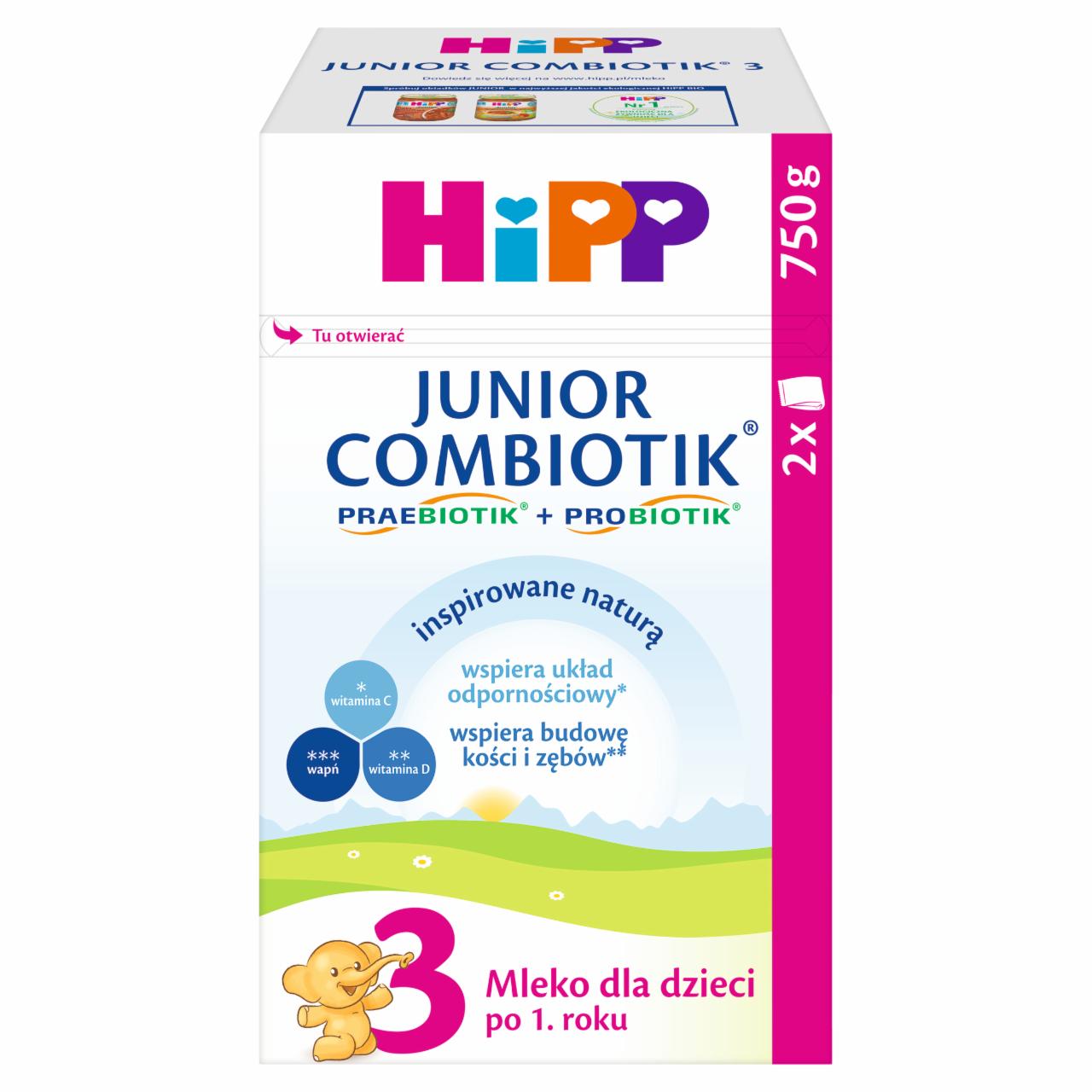 Zdjęcia - HiPP Junior Combiotik 3 Mleko dla dzieci po 1. roku 750 g (2 x 375 g)
