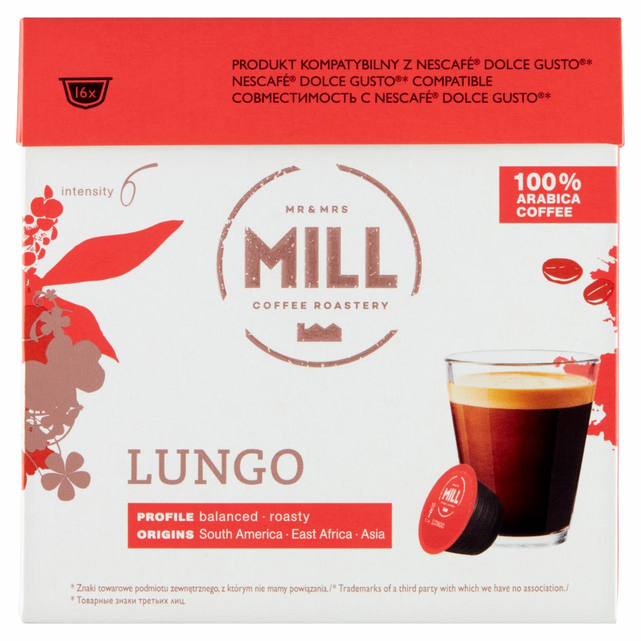 Zdjęcia - Mr & Mrs Mill Lungo Kawa w kapsułkach 112 g (16 x 7 g)