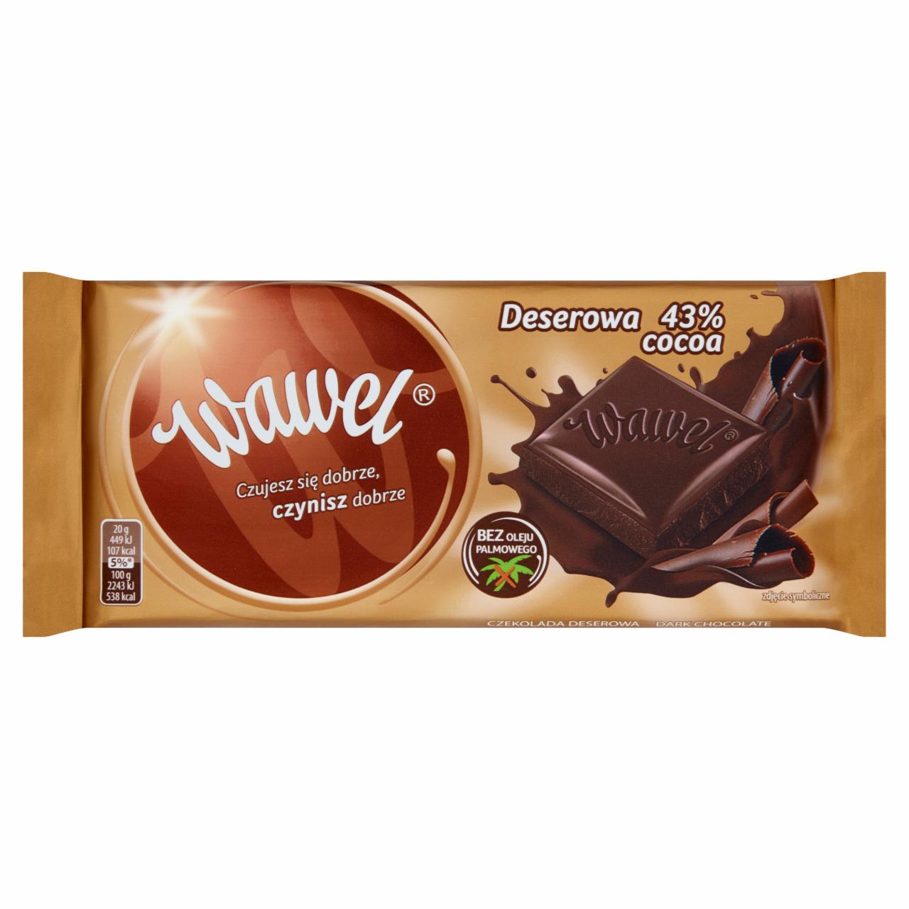 Zdjęcia - Czekolada deserowa 43% Cocoa 100 g Wawel