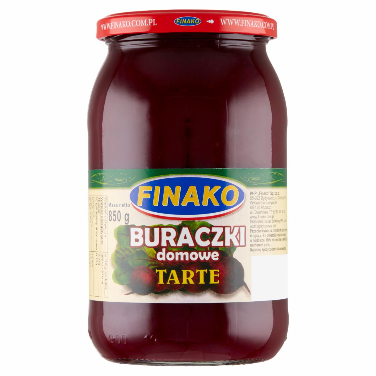 Zdjęcia - Finako Buraczki domowe tarte 850 g