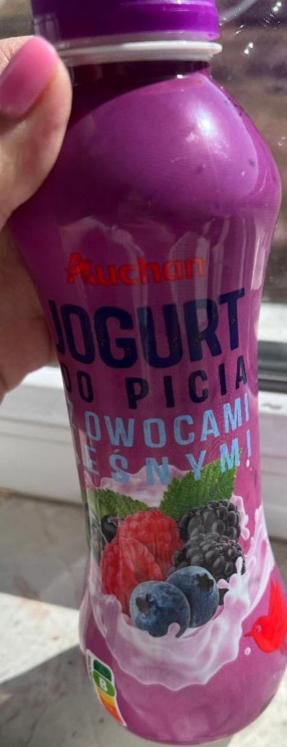 Zdjęcia - Jogurt pitny owoce leśne Auchan