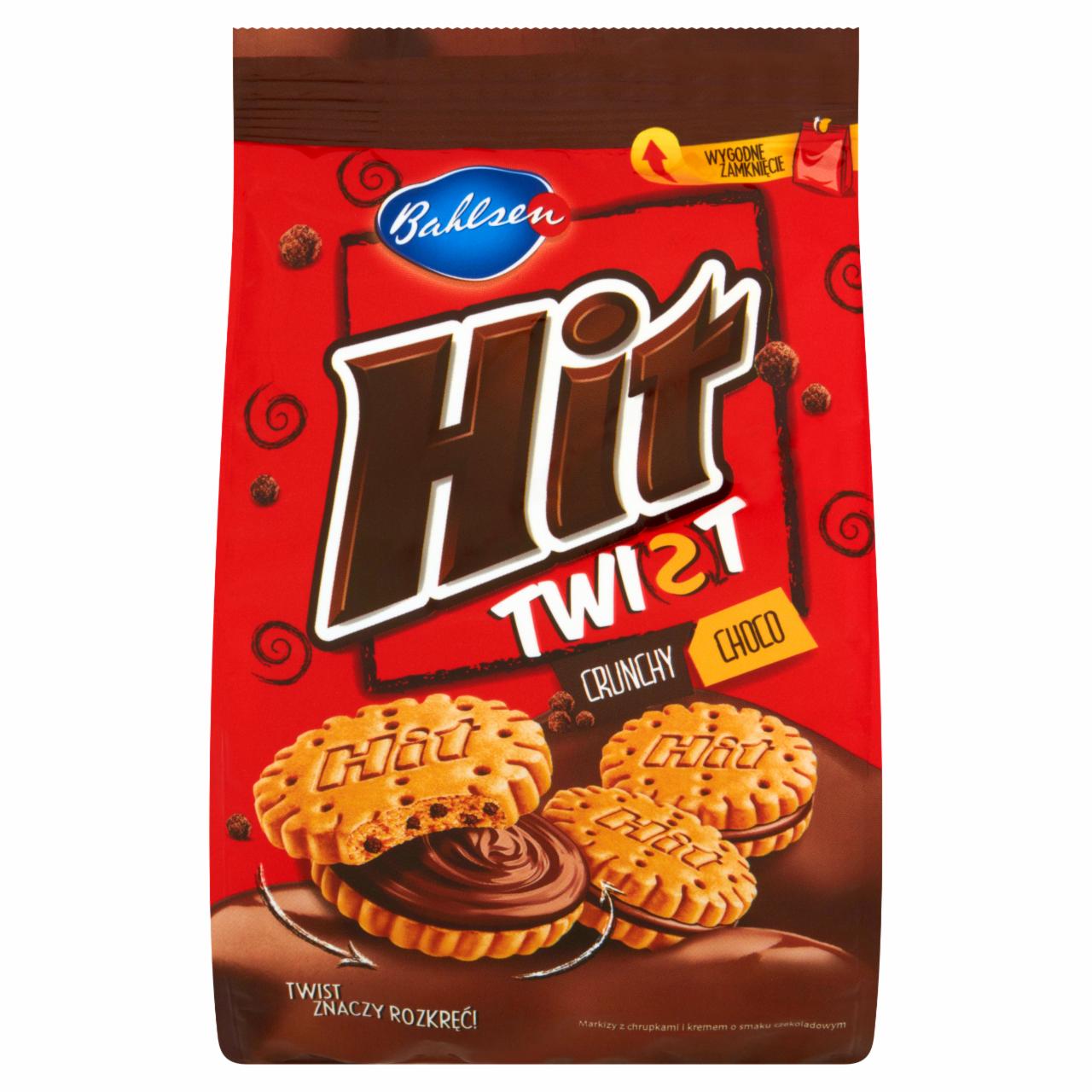 Zdjęcia - Hit Twist Crunchy Choco Markizy z chrupkami i kremem o smaku czekoladowym 120 g