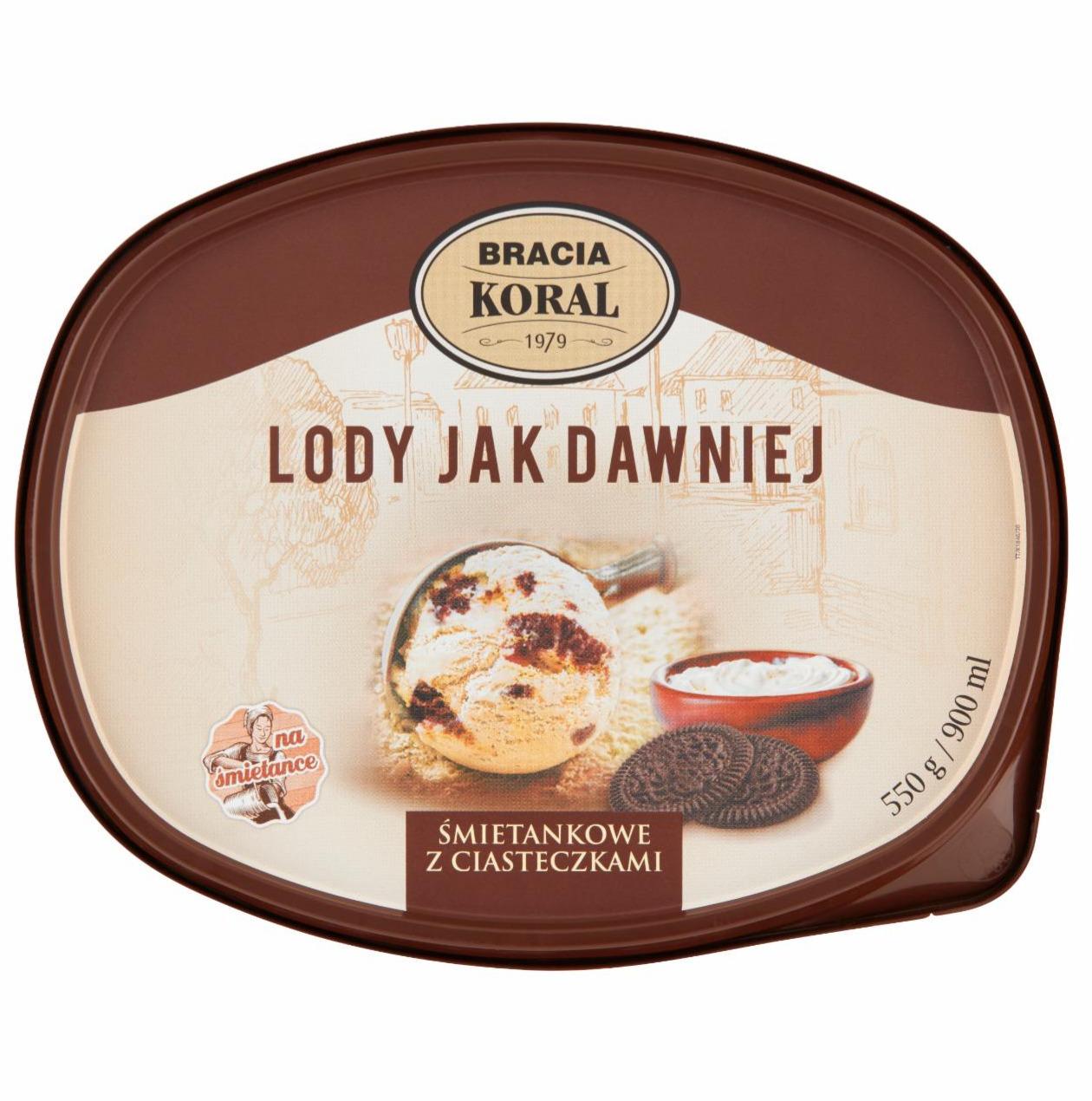 Zdjęcia - Bracia Koral Jak dawniej Lody śmietanka & ciasteczka 900 ml