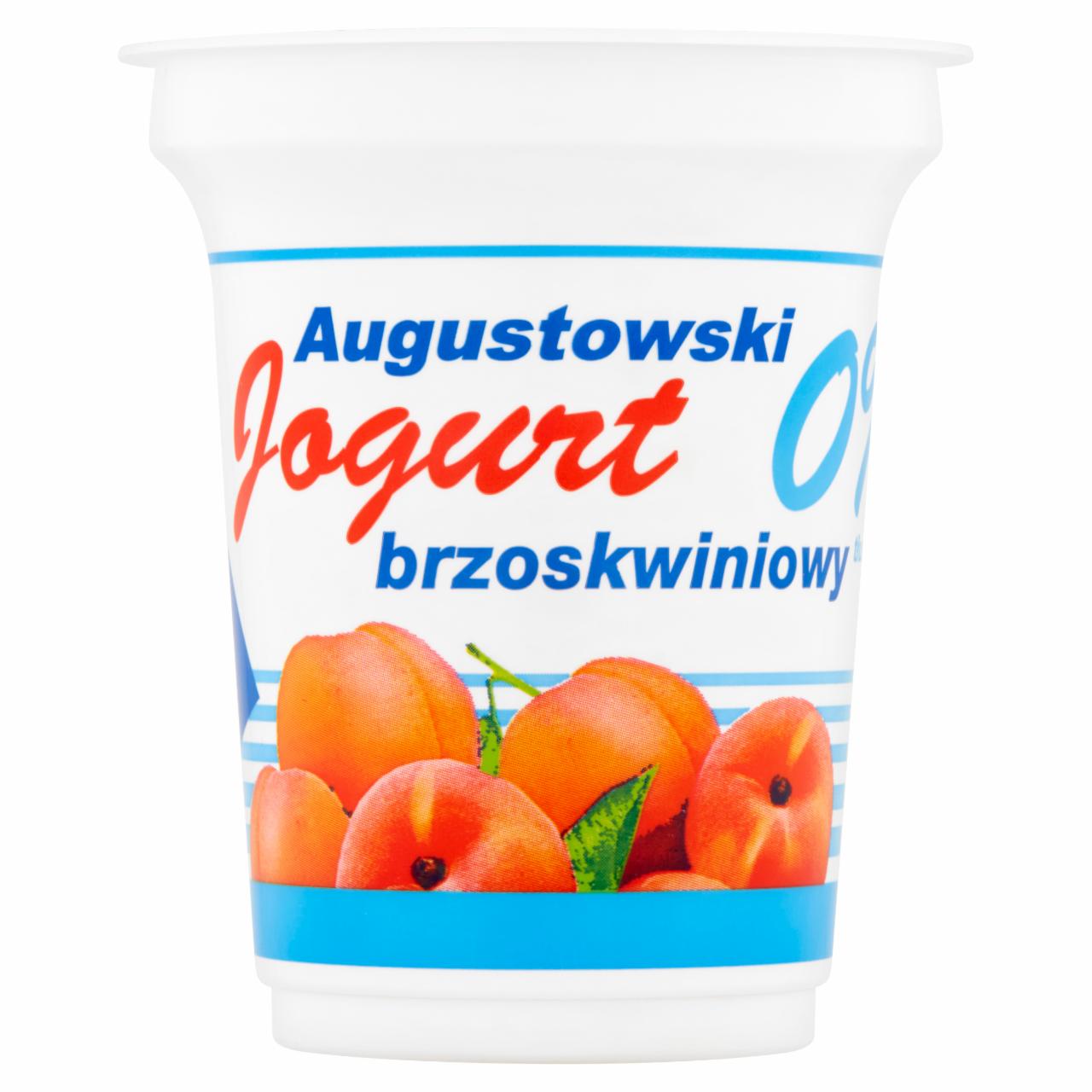 Zdjęcia - Mlekpol Jogurt Augustowski brzoskwiniowy 0% tłuszczu 350 g