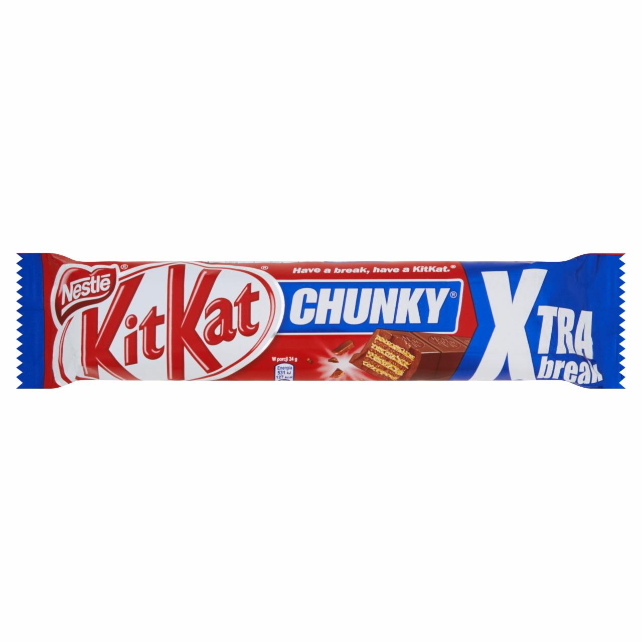 Zdjęcia - KitKat Chunky Xtra Break Paluszek waflowy w mlecznej czekoladzie 48 g