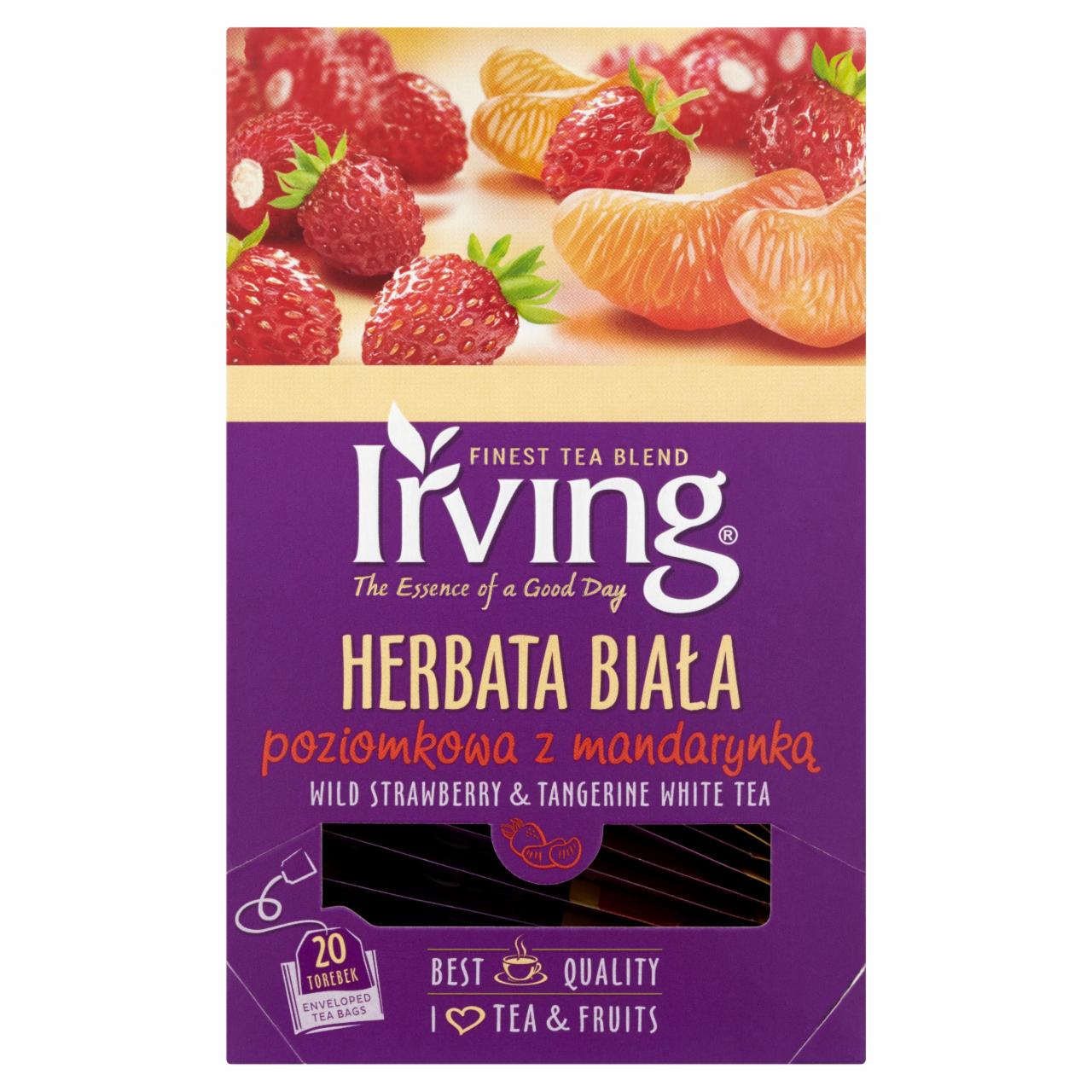 Zdjęcia - Herbata biała poziomkowa z mandarynką Irving